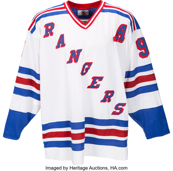 Wayne Gretzky New York Rangers Adidas 96-97 Heroes of Hockey Auth Blue  Jersey