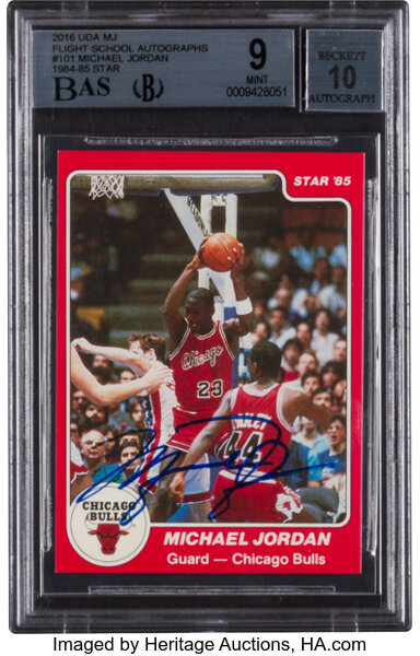 Michael Jordan Autographed 1984-85 Star Rookie Card #195 Chicago Bulls Auto  Grade Near Mint/Mint 8 Vintage Rookie Era Signature Beckett BAS #14228651 -  Mill Creek Sports