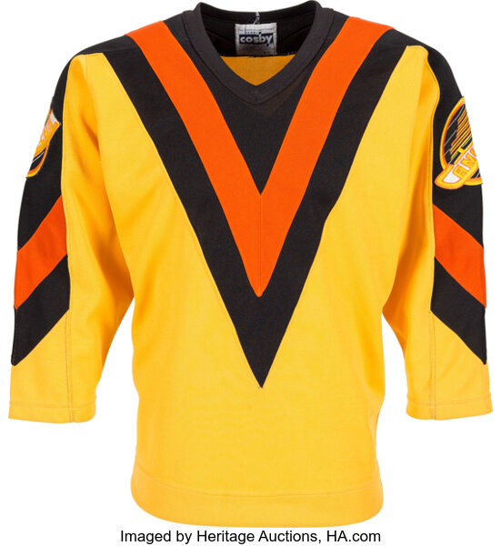 Vintage Vancouver Canucks Jersey. Canucks Flying V Jersey. 