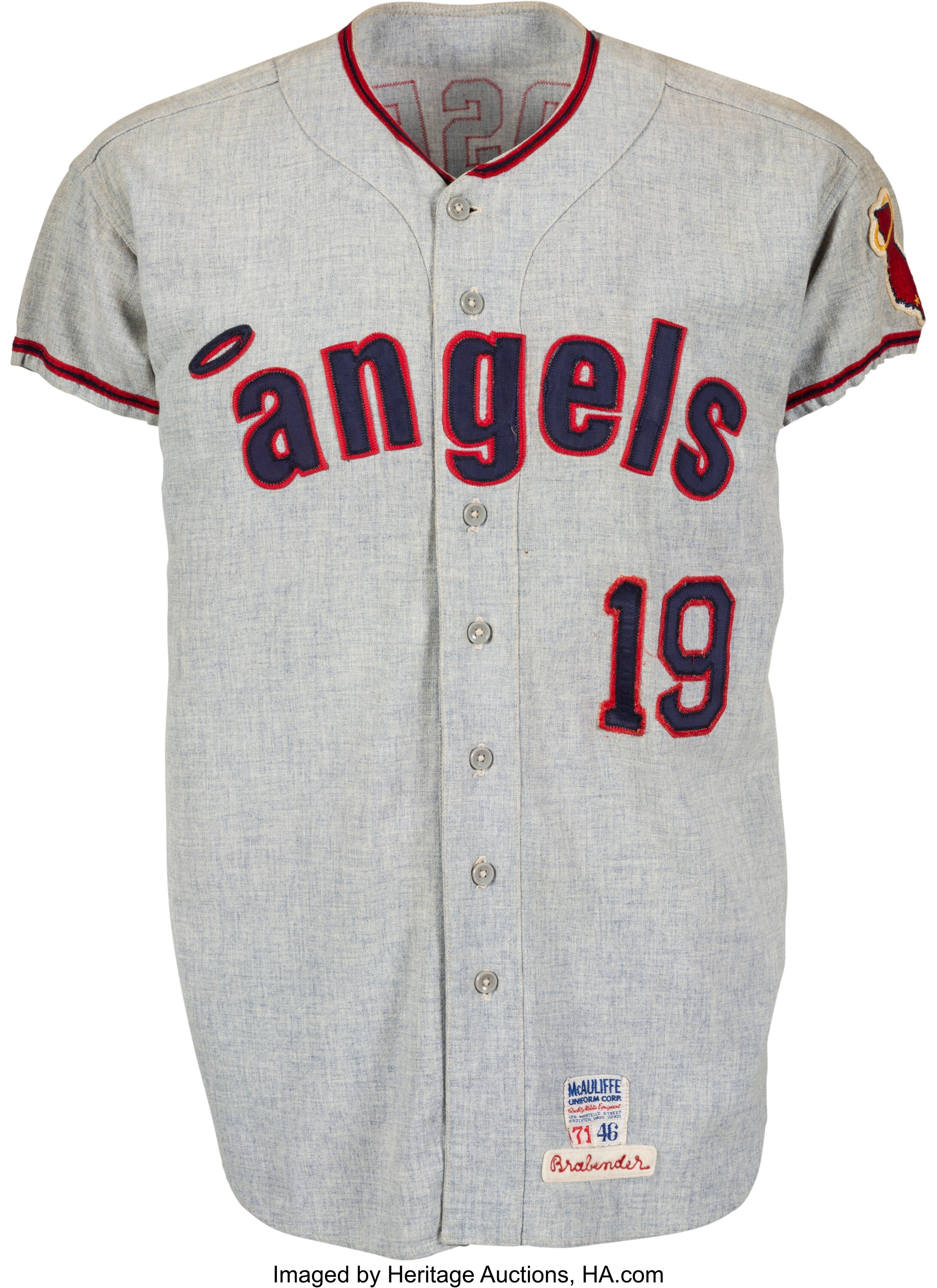 1971 Jerry Moses Game Worn California Angels Jersey. Baseball
