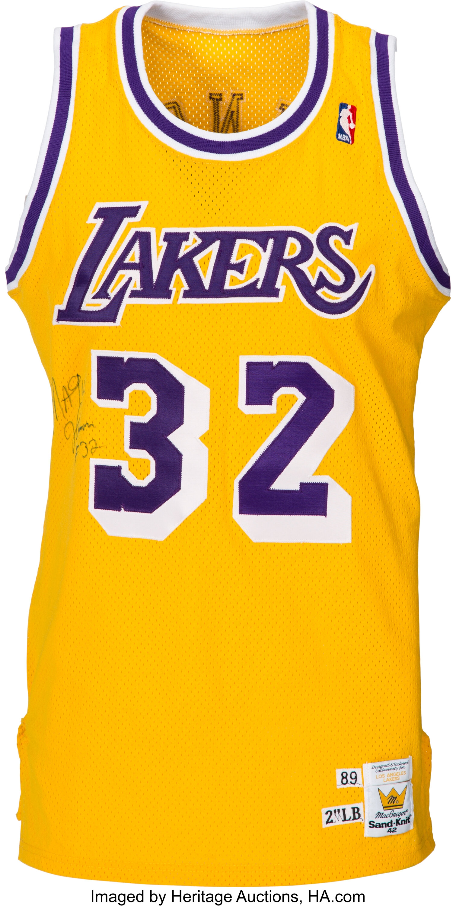 1989 Magic Johnson Los Angeles Lakers Starter NBA T Shirt Size
