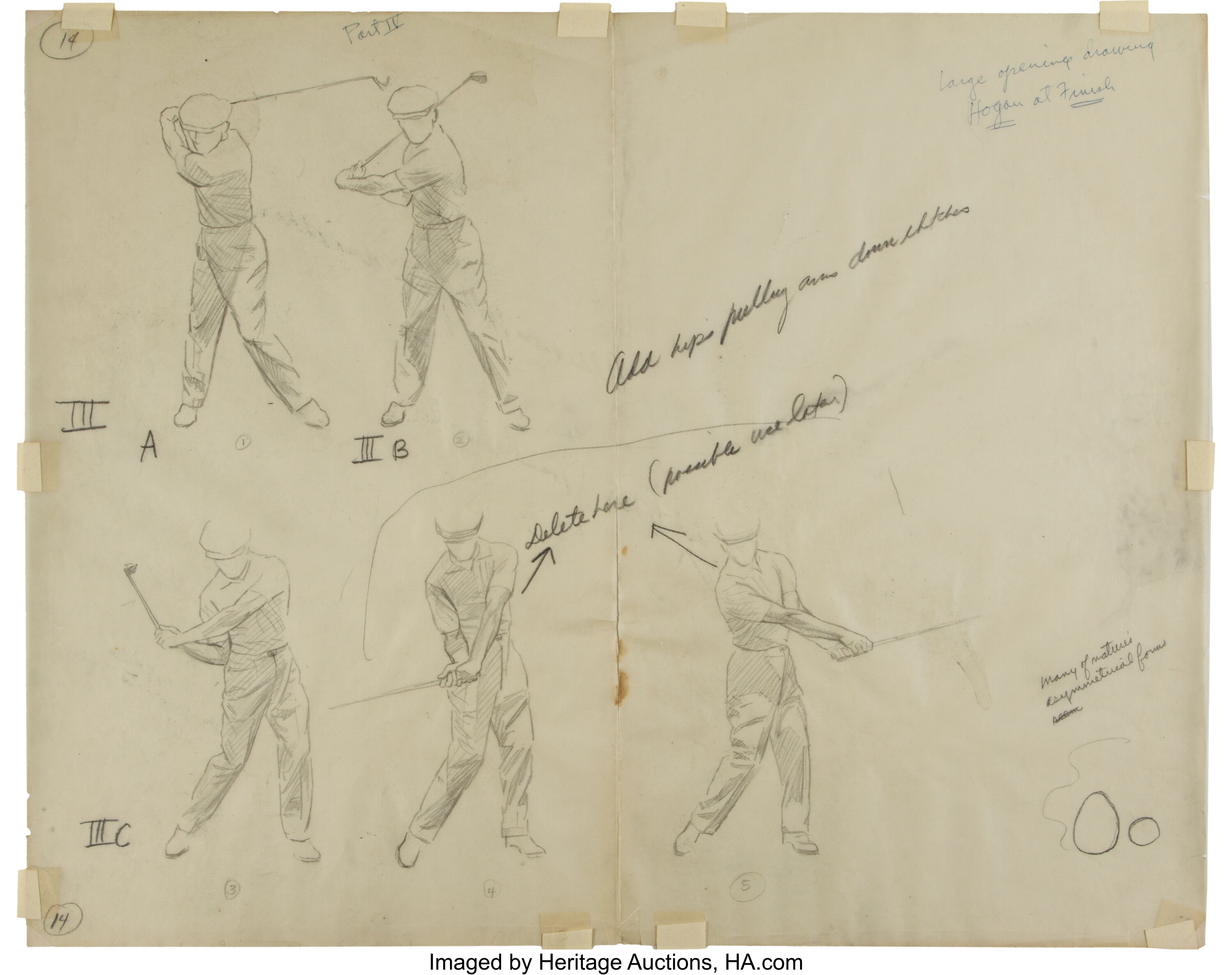 1957 Original Artwork for Ben Hogan s Five Lessons The Modern Lot 82674 Heritage Auctions