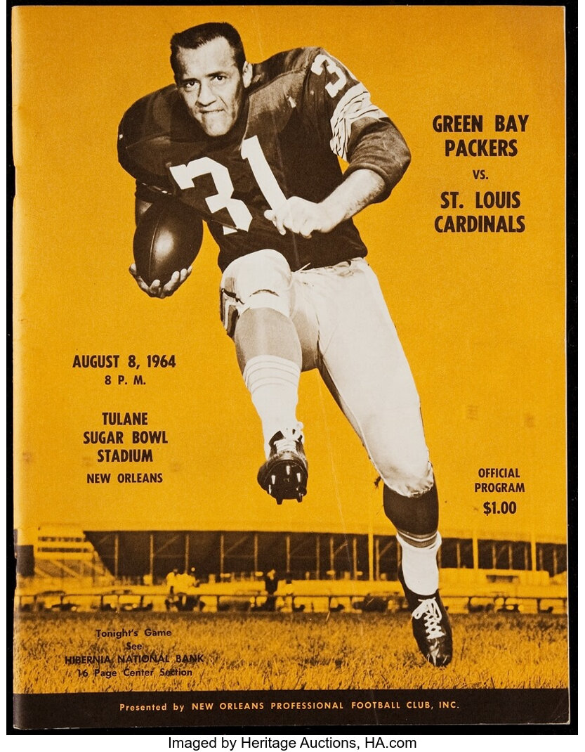 1964 Green Bay Packers vs. St. Louis Cardinals Program. Football, Lot  #42278