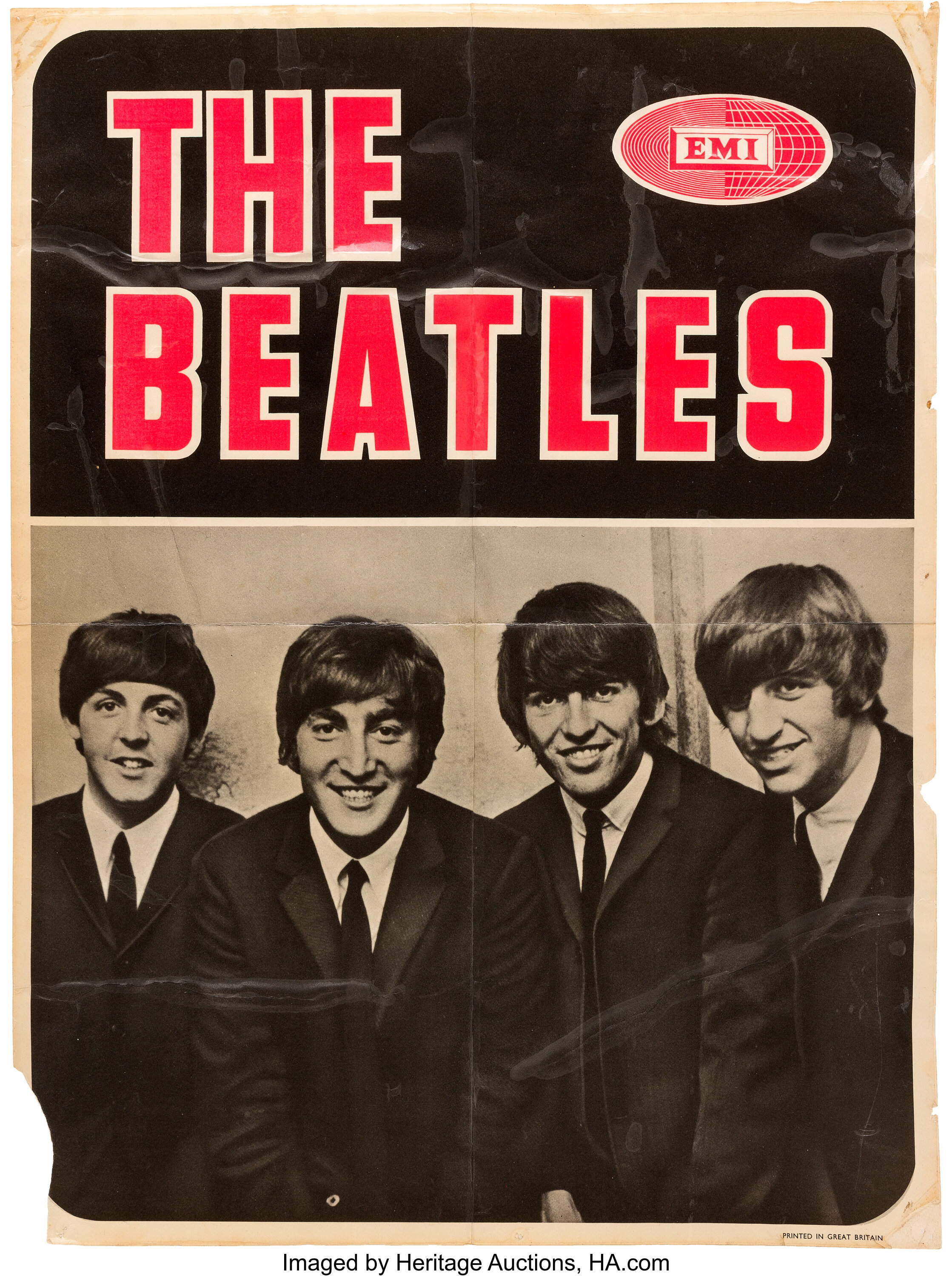 Beatles EMI Promotional Poster (UK, 1964).... Music Memorabilia | Lot ...