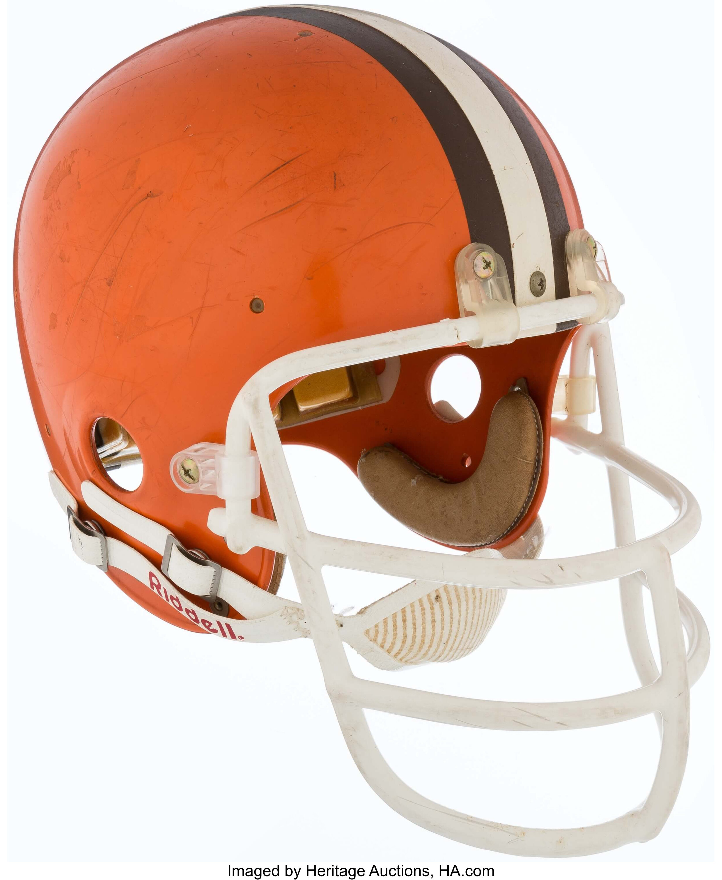 Cleveland Browns Vintage Game Used Worn Riddell Suspension Football Helmet