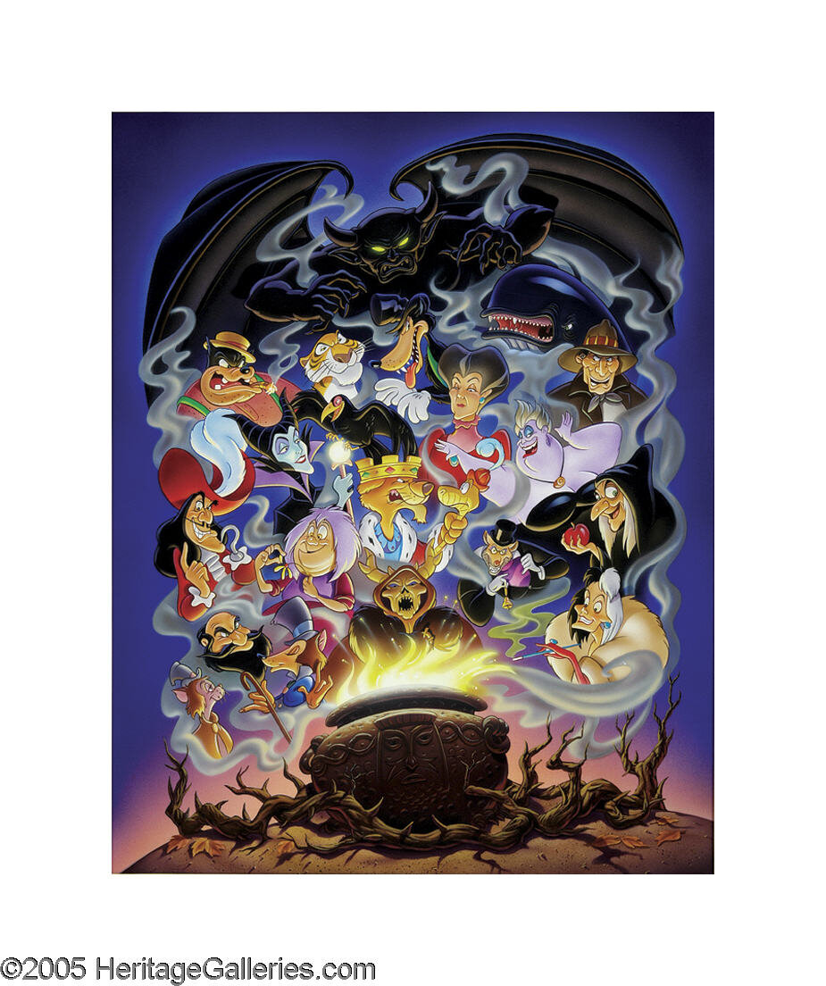 Walt Disney Studios - Disney Villains Montage Original Art | Lot