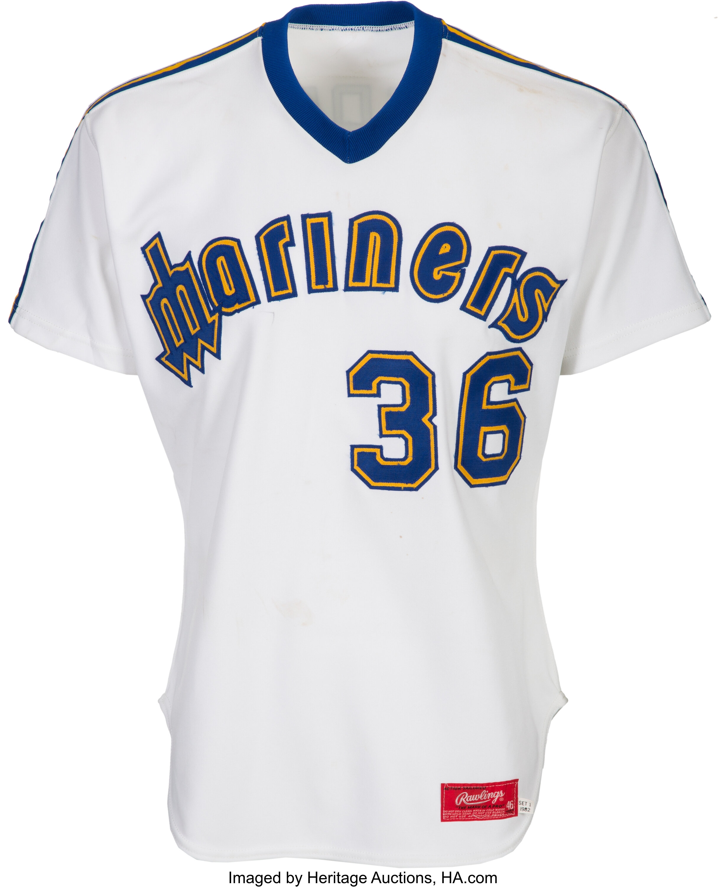 1982 Gaylord Perry Game Worn Seattle Mariners Jersey, MEARS A10., Lot  #83384