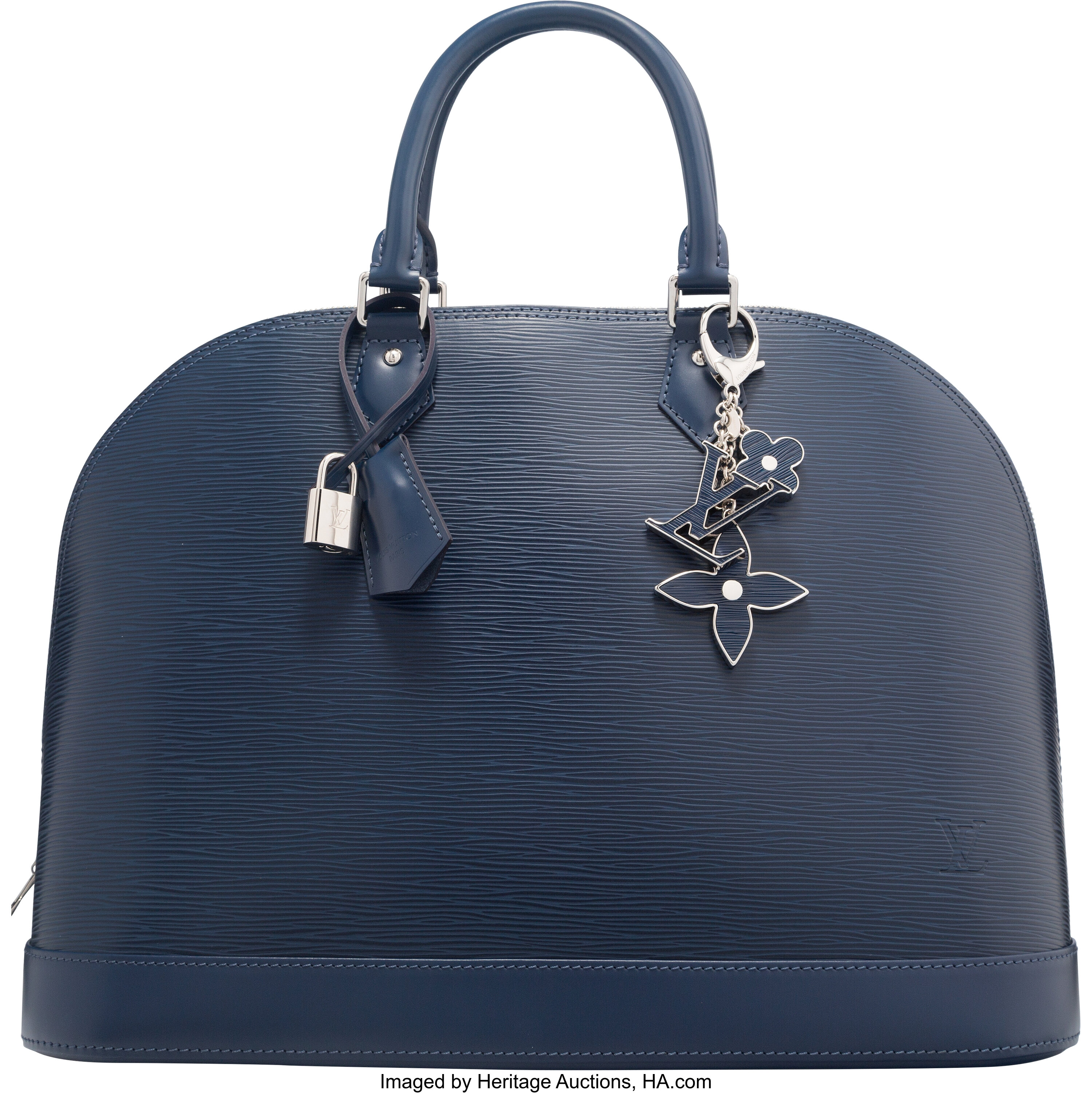 Louis Vuitton Silver Tone Chain Fleur d'Epi Bag Charm Louis