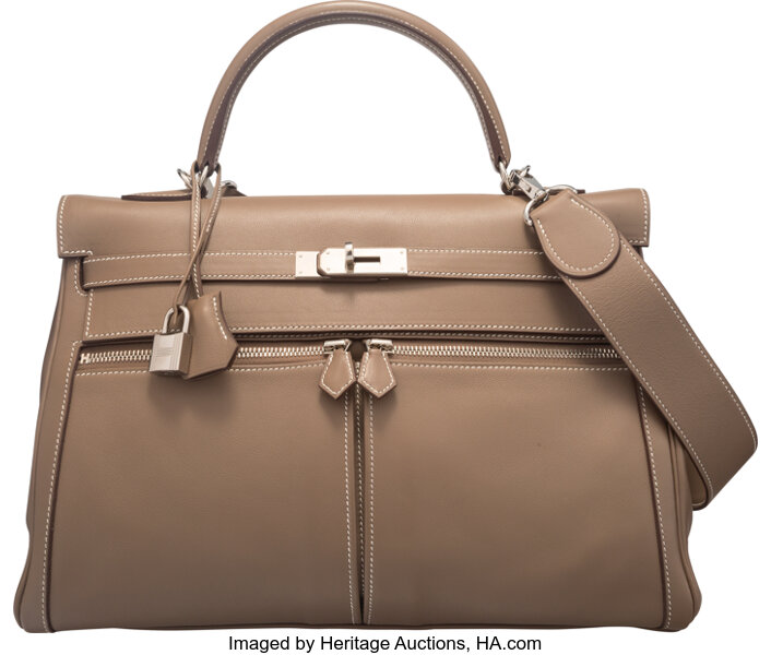 Hermes Kelly Danse Etoupe Swift Leather PHW For Sale at 1stDibs