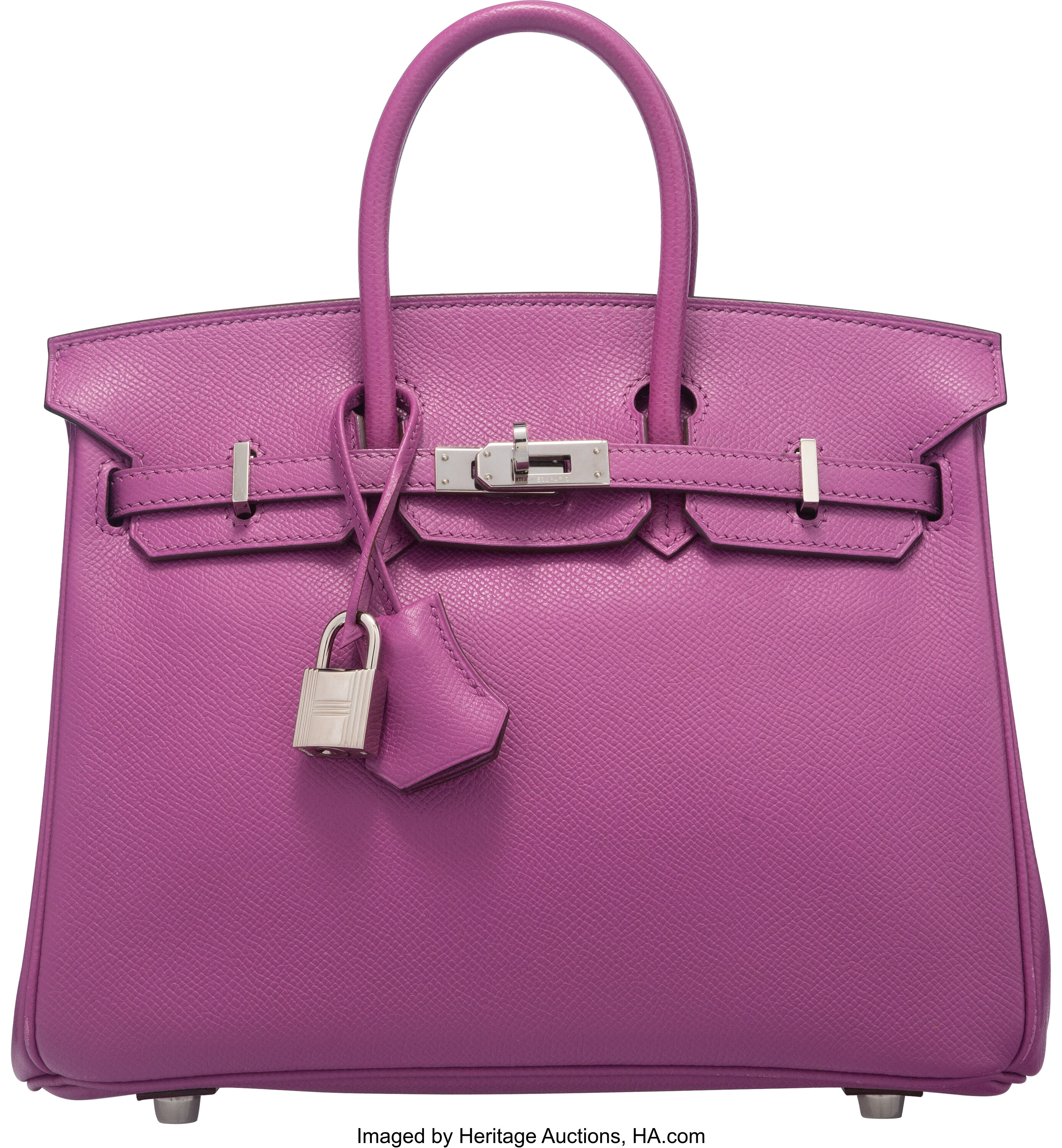 Birkin 25 leather handbag Hermès Pink in Leather - 36892738