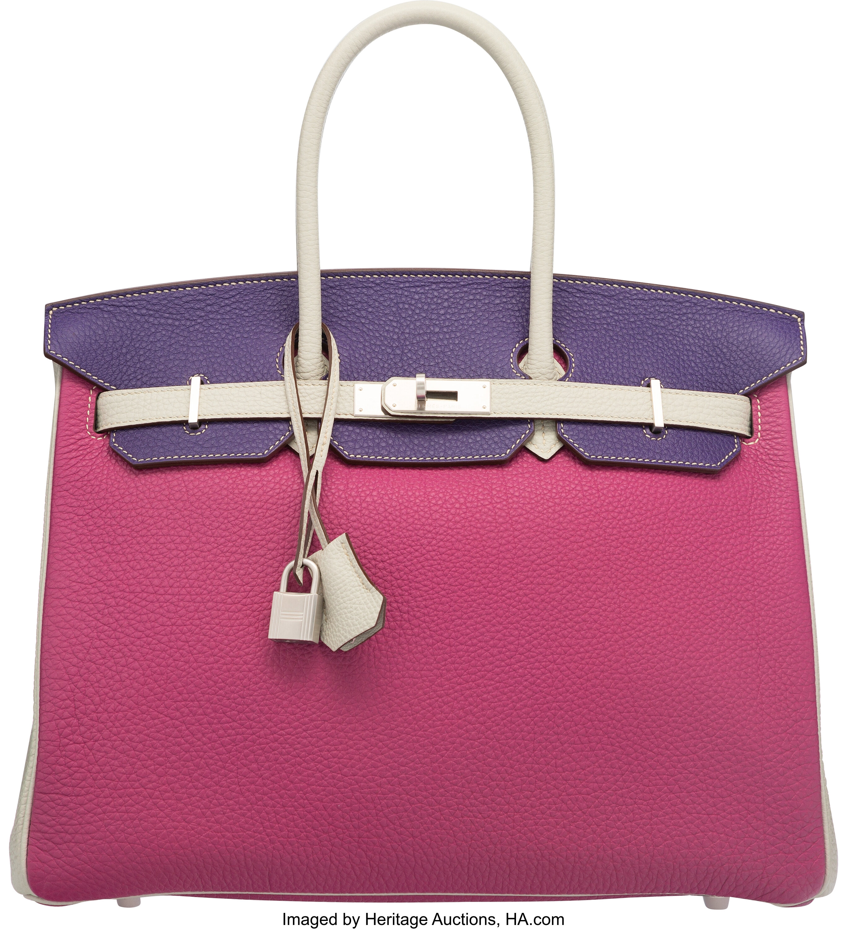 Hermes Birkin Bag, Ultra Violet, 35cm, Clemence with palladium