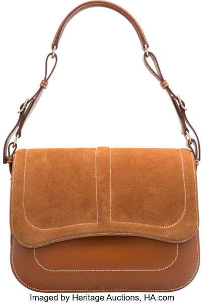 Hermes Limited Edition 30cm Fauve Veau Doblis Suede & Natural