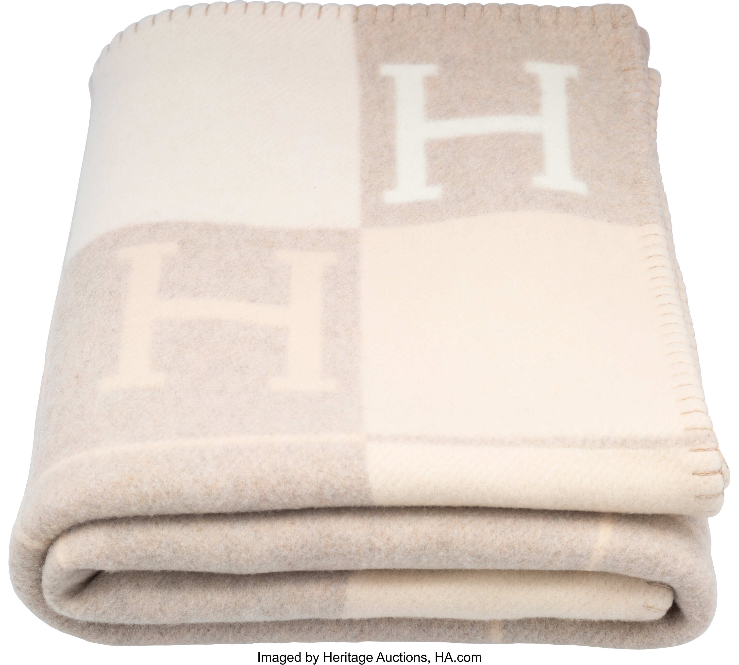 Hermes Coconut Chamomile Wool And Cashmere Avalon Blanket Lot