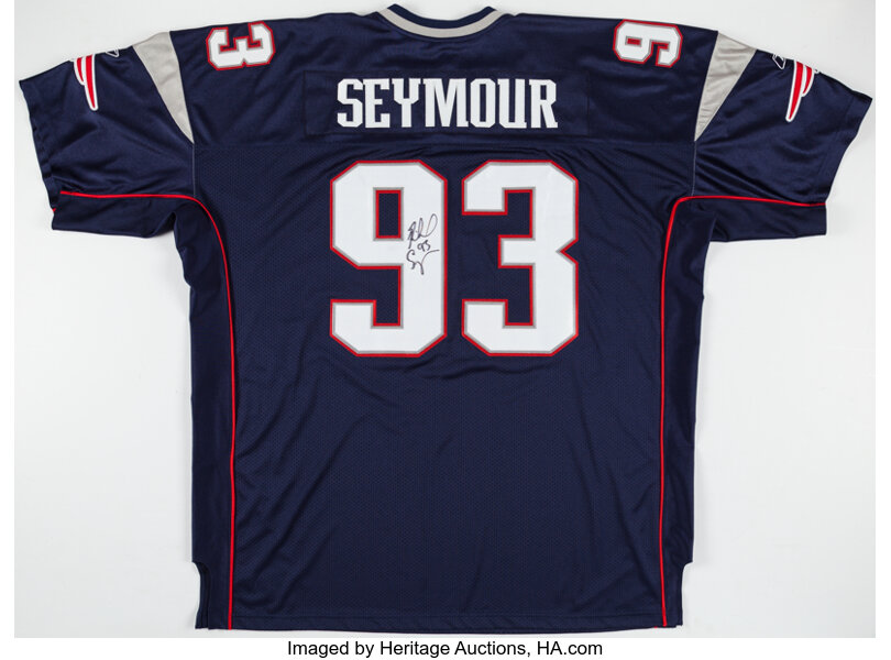 Richard Seymour Signed New England Patriots Jersey. Football