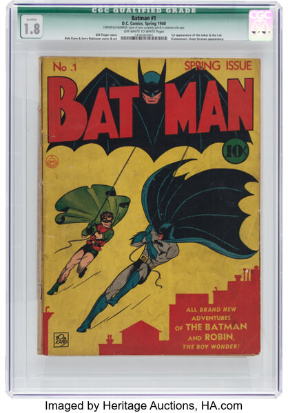 Batman 1 Dc 1940 Cgc Qualified Gd 1 8 Off White To White Lot 910 Heritage Auctions