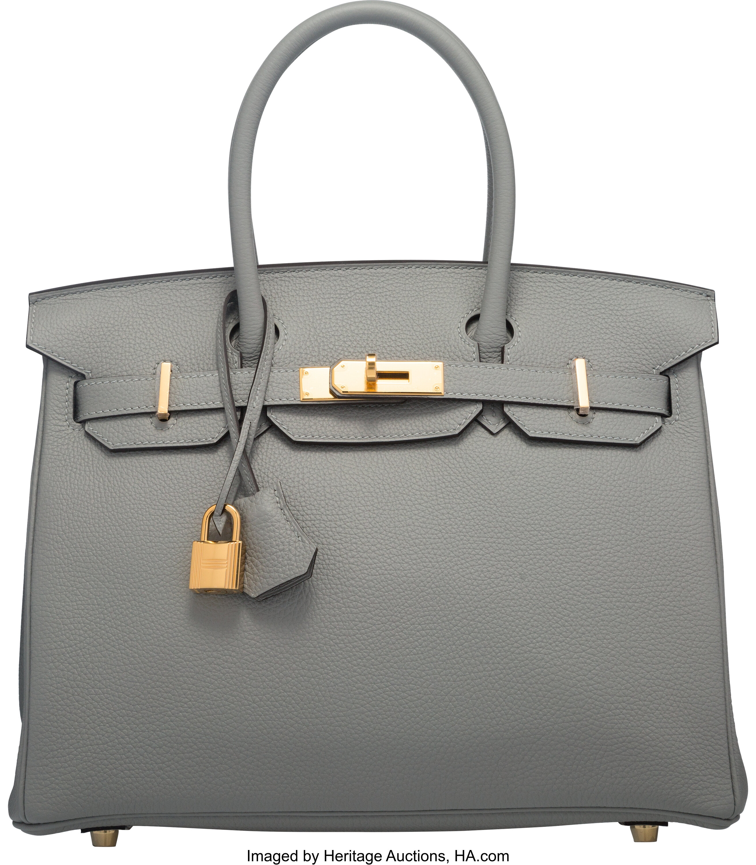 Hermes Gris Mouette 35cm Togo Birkin Blue Agate Verso Limited