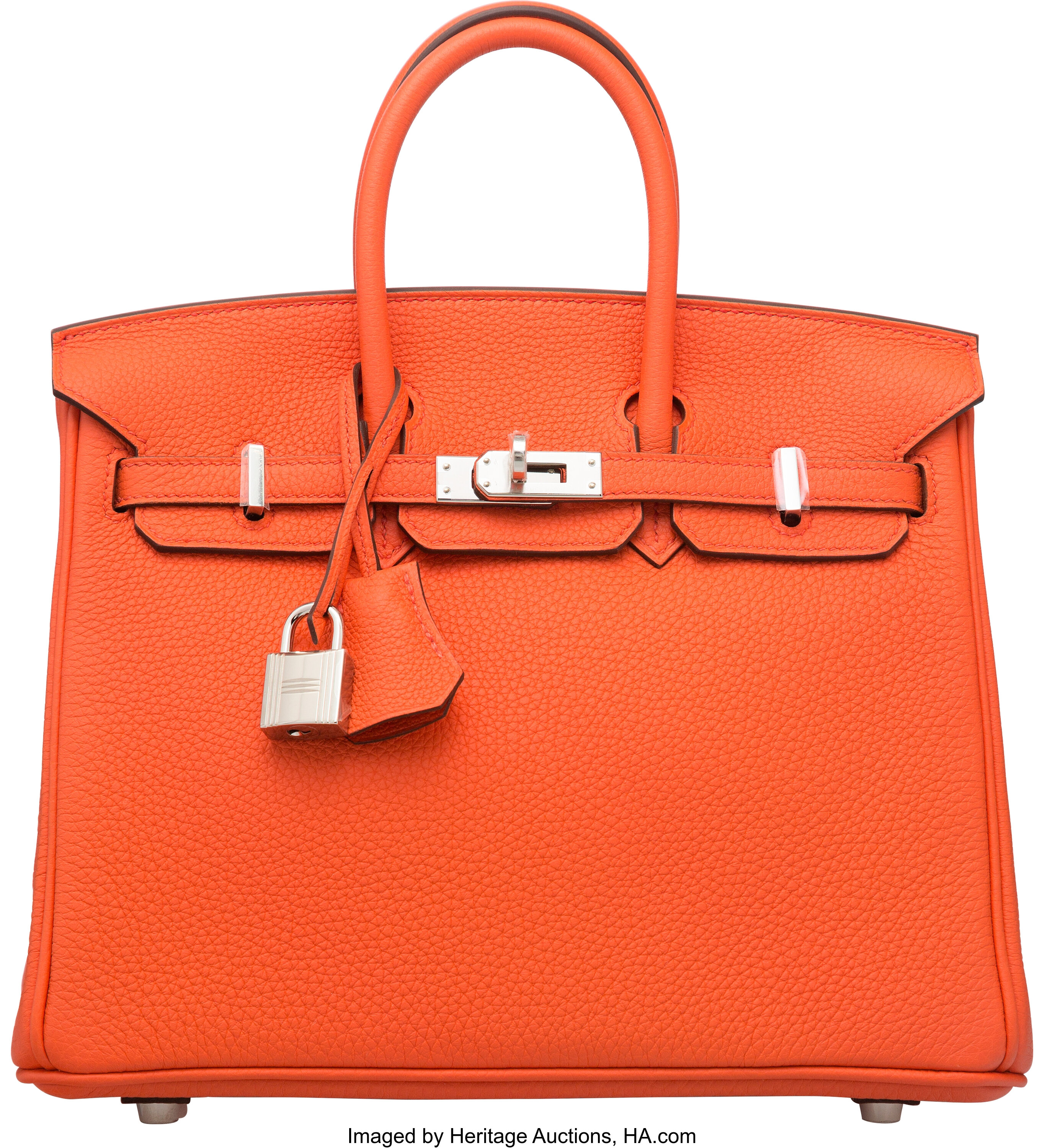 Hermes 25cm Orange Poppy Togo Leather Birkin Bag with Palladium | Lot ...