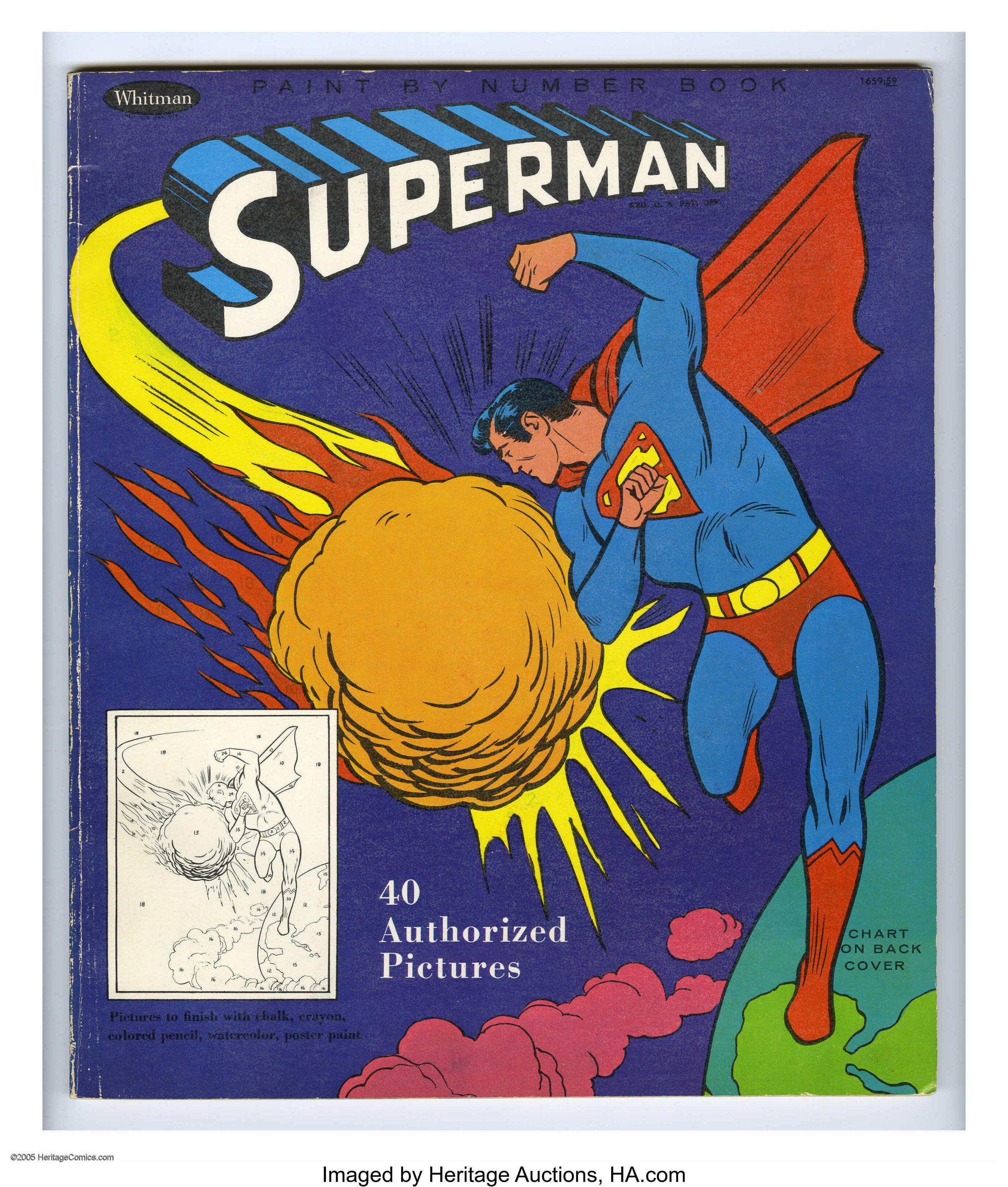 Download Superman Paint By Number Book Whitman 1966 This Is A Paint By Lot 17378 Heritage Auctions