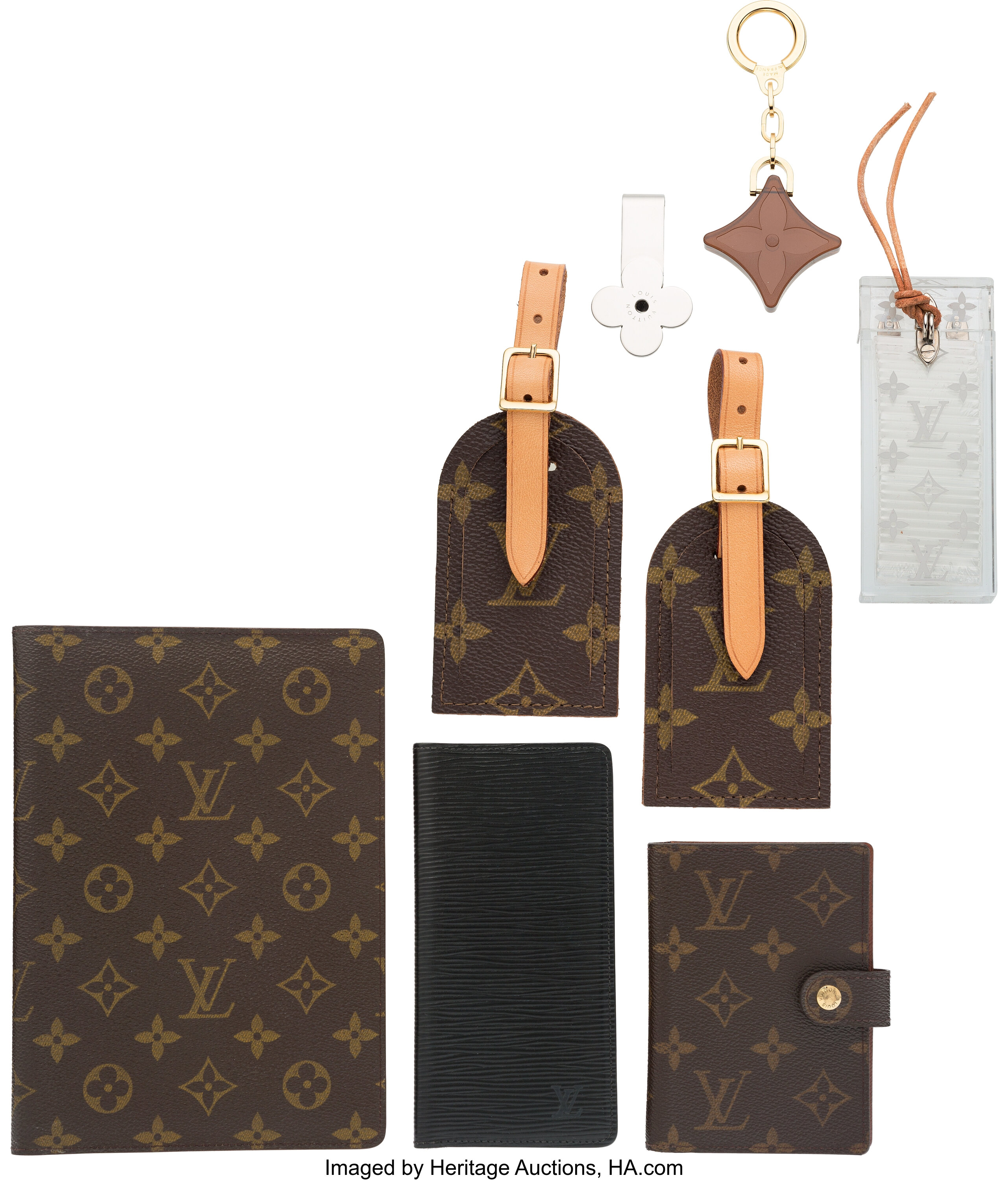 Louis Vuitton Set of Eight; Classic Monogram Travel Accessories