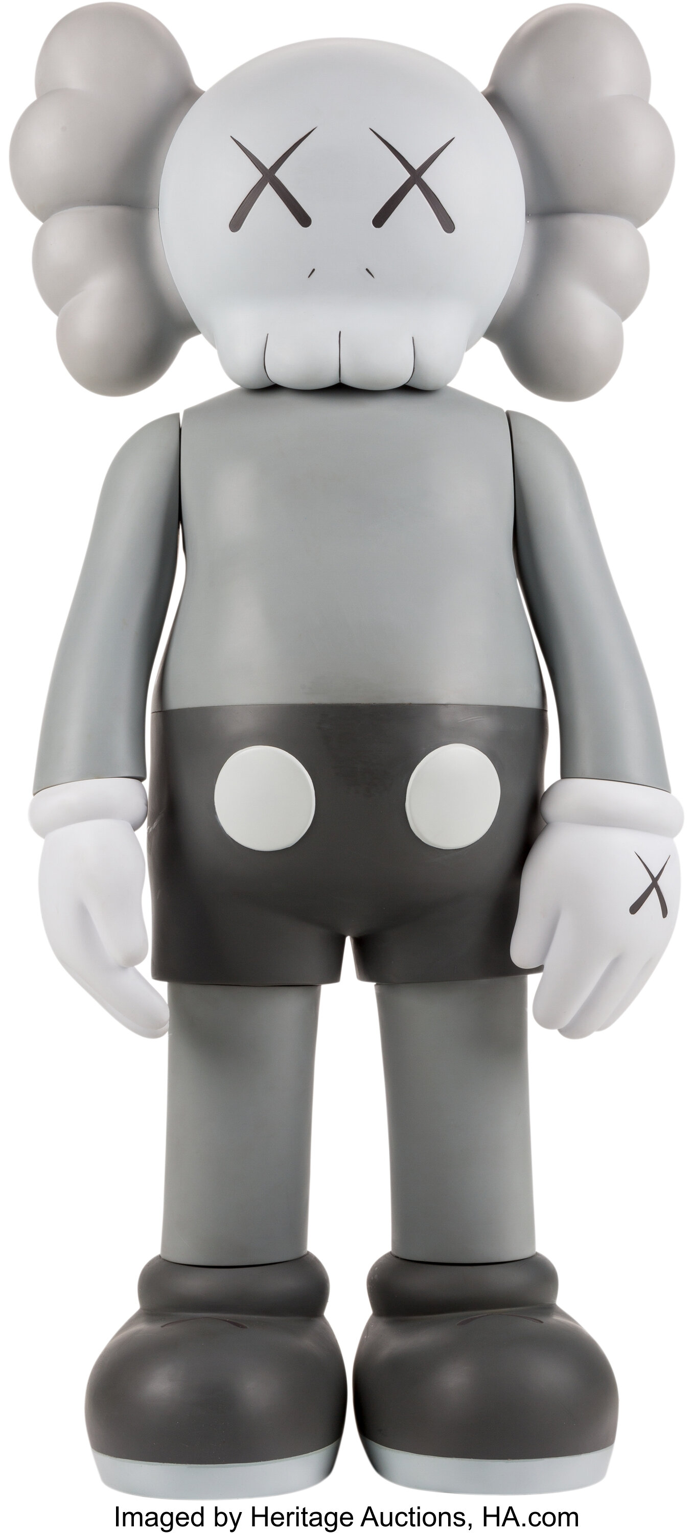 KAWS (b. 1974). Companion (Grey), 2007. Painted cast vinyl. 50 x