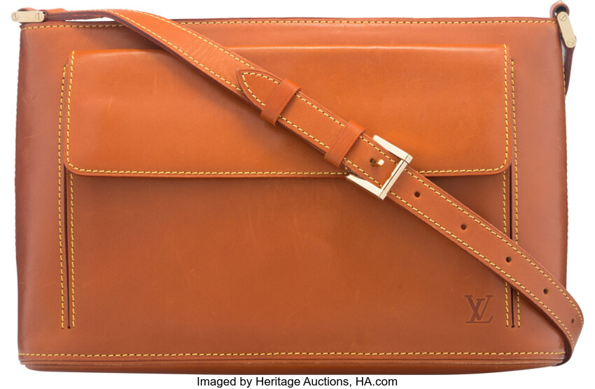 Louis Vuitton briefcase in monogram canvas and natural leather