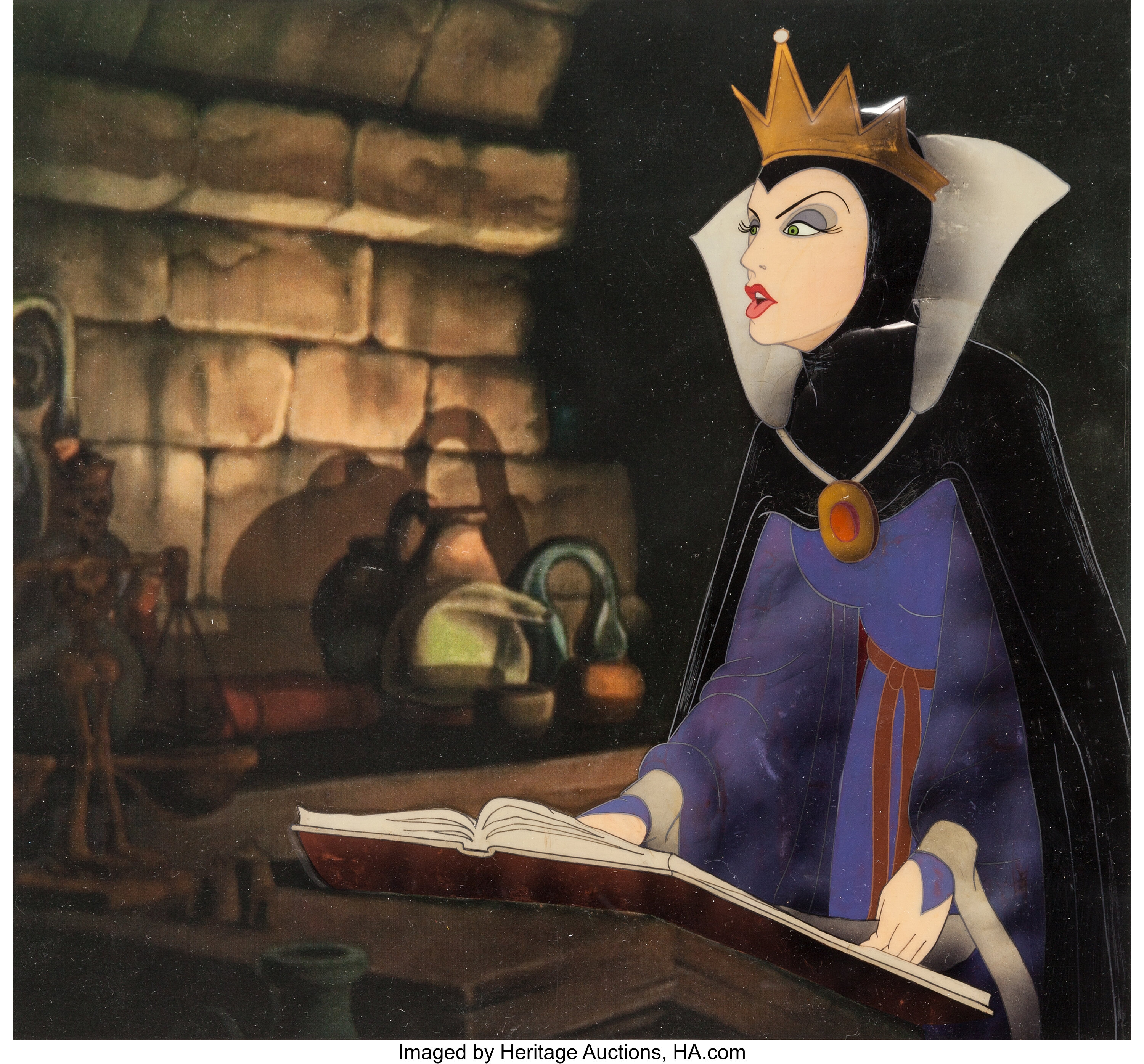 Snow White And The Seven Dwarfs Evil Queen Production Cel Lot 95043 Heritage Auctions