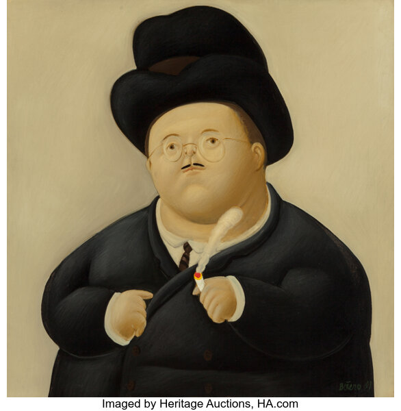 Fernando Botero (b. 1932). Un Abogado, 1967. Oil on canvas. 35-1/2