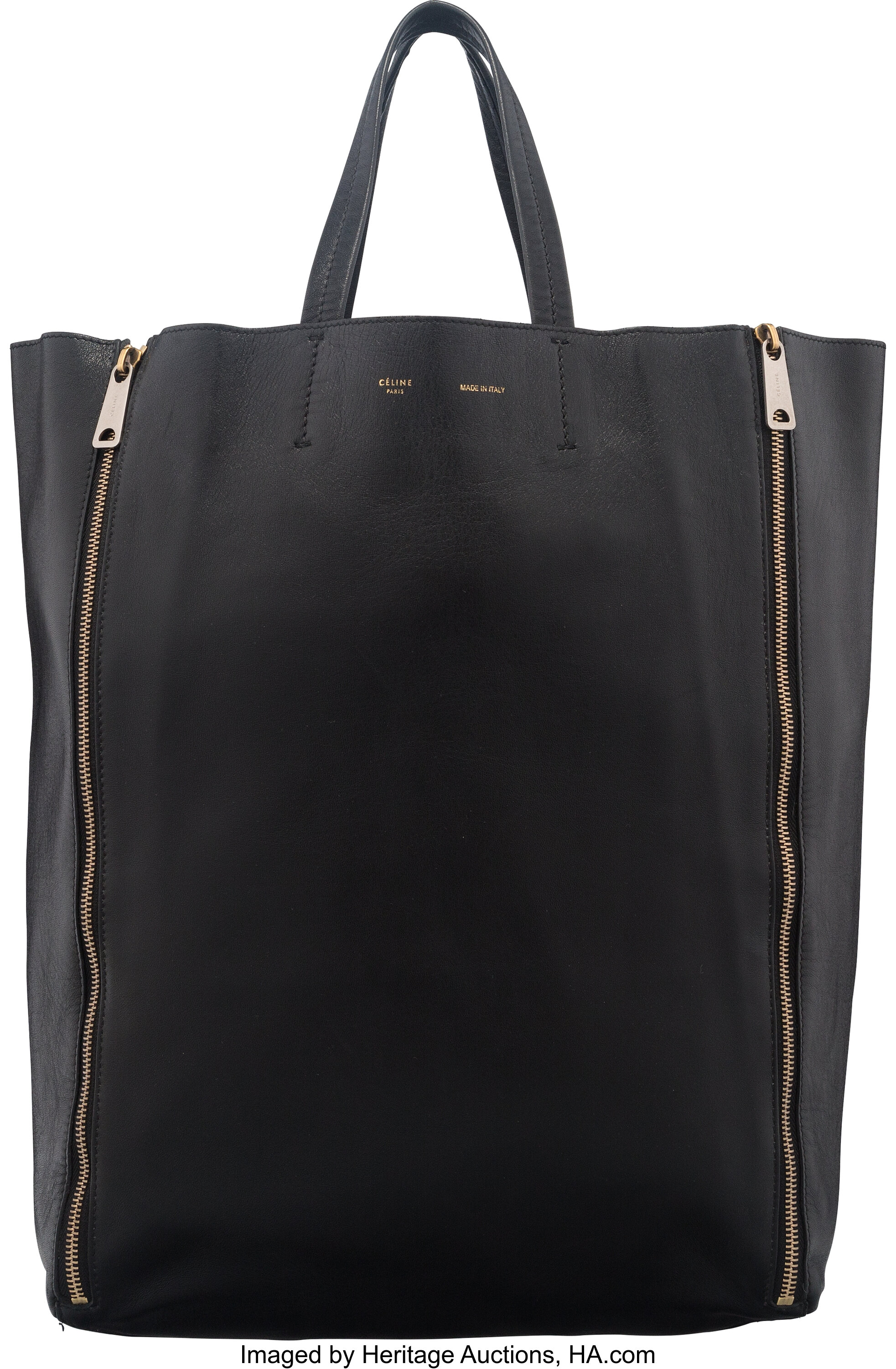 Cabas vertical leather tote Celine Black in Leather - 31515460