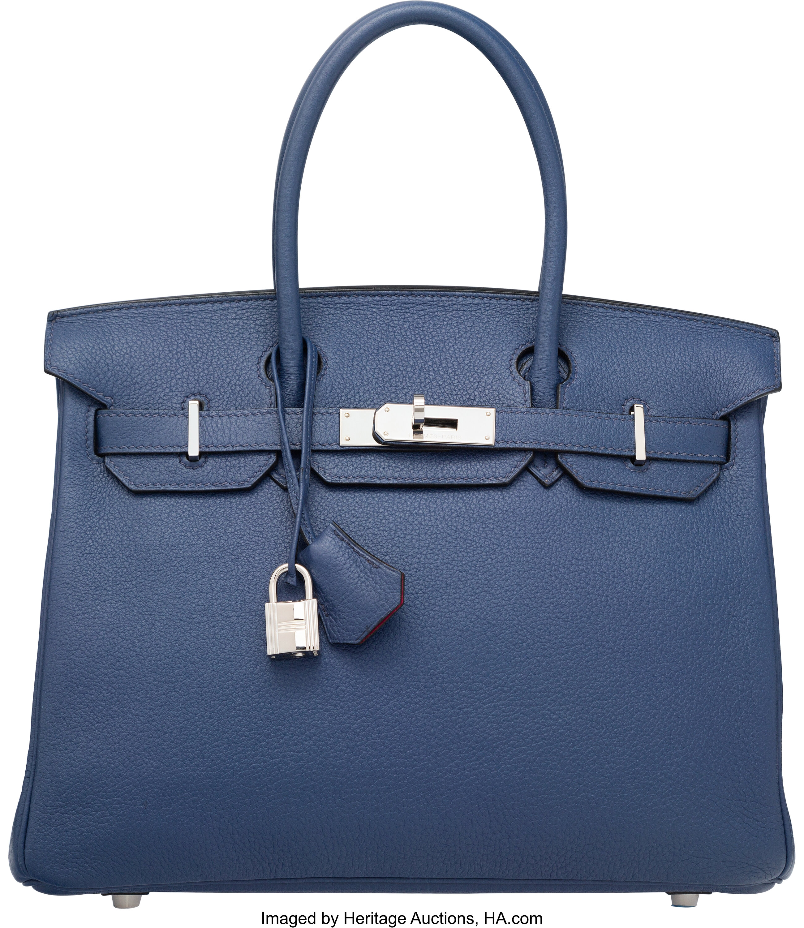 Hermes Blue Celeste Mykonos Epsom Leather Candy Birkin 30 cm