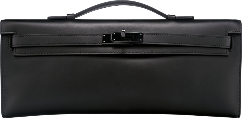 Kelly cut clutch leather clutch bag Hermès Black in Leather - 25465681