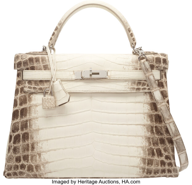 Sold at Auction: Hermes 35cm Cream Leather Kelly Retourne Bag