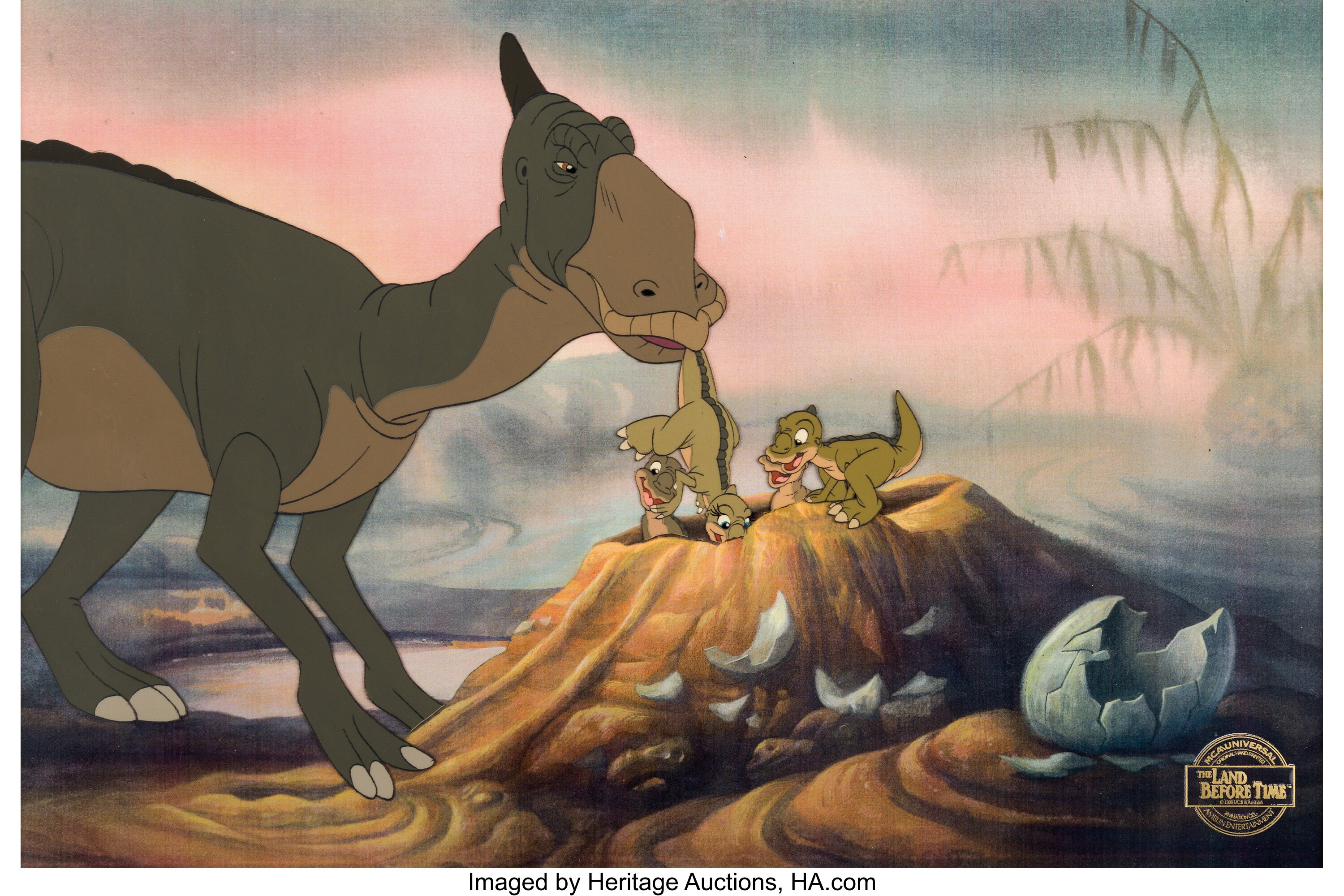 The Before Time Ducky Family Production Cel (Amblin, | #97546 Heritage Auctions