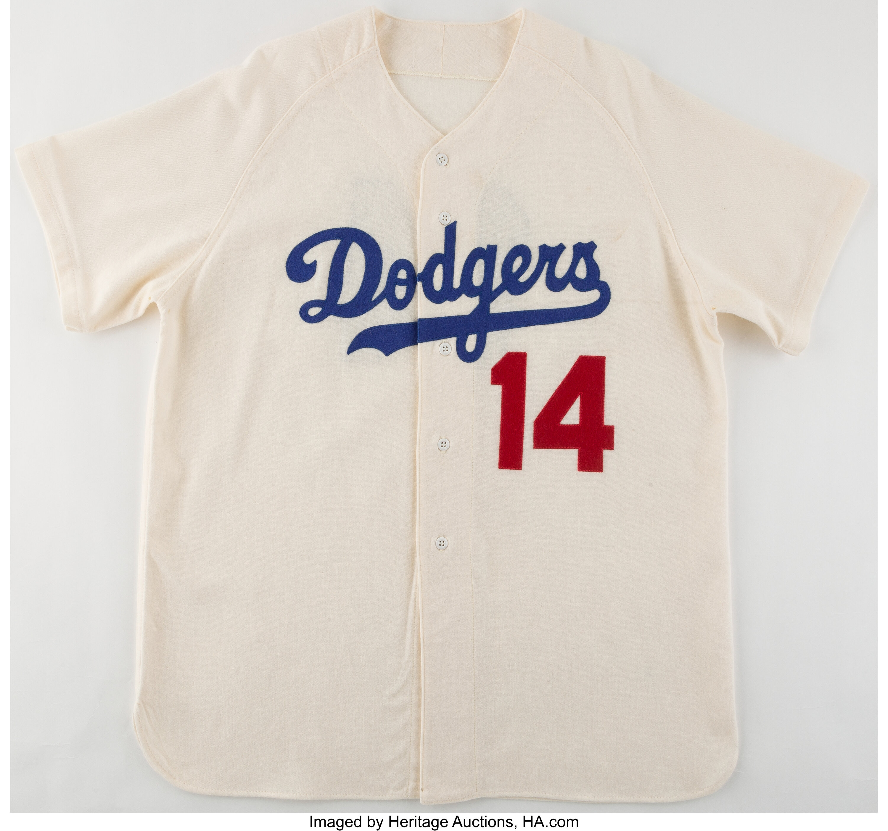Brooklyn Dodgers Flannel Jersey. Baseball Collectibles Uniforms, Lot  #44321