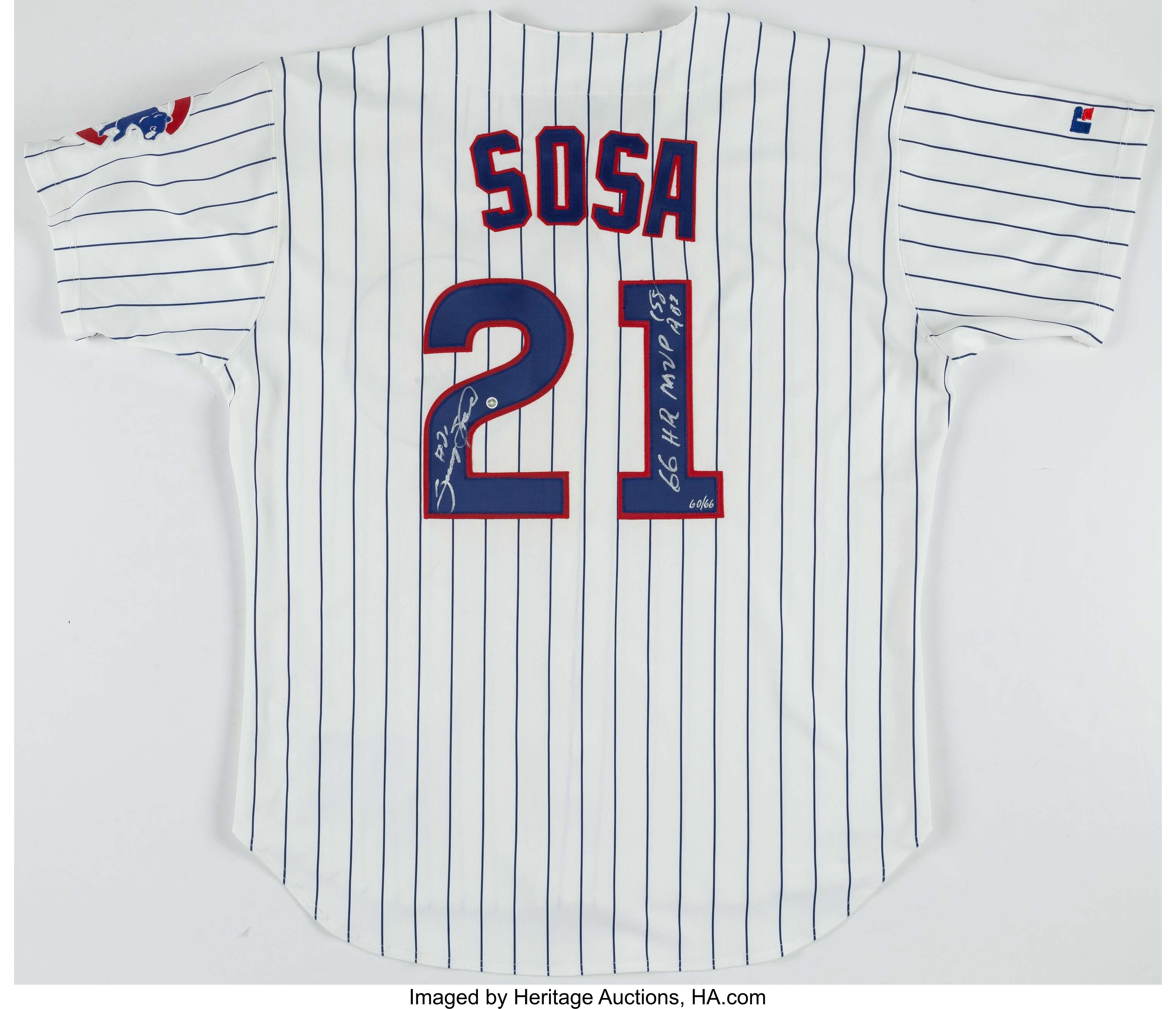 Sammy Sosa Signed Chicago Cubs Jersey - Includes 66 HR MVP 158
