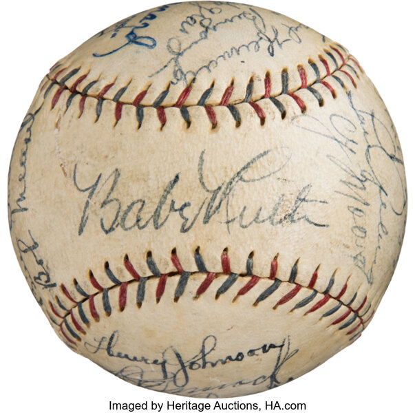 1929 New York Yankees Team-Signed Baseball