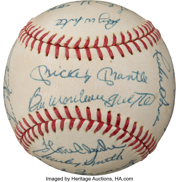 Lot Detail - 1956 New York Yankees Team Signed Baseball