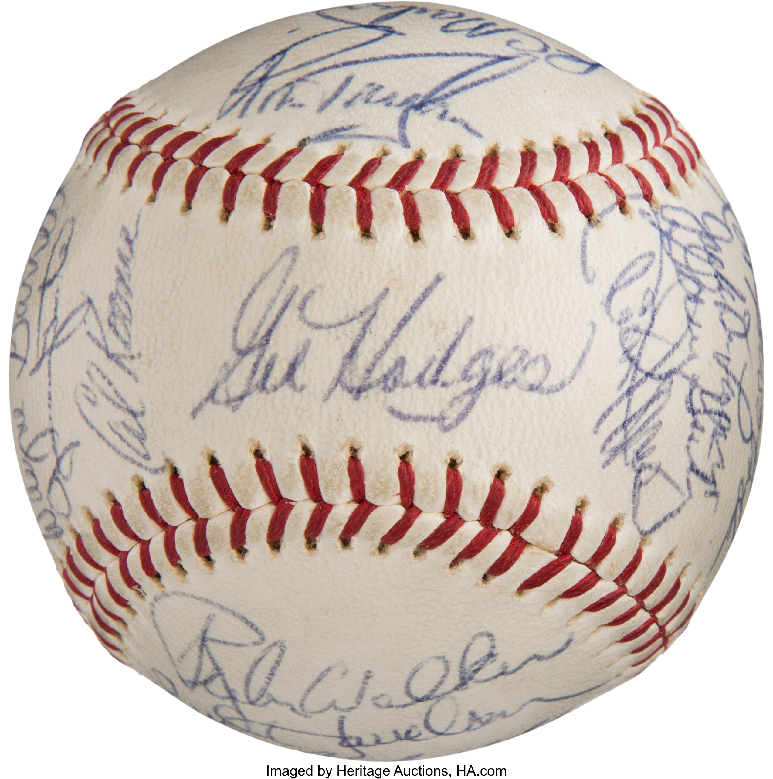 1969 New York Mets Team Signed Baseball.... Baseball Collectibles Lot 80141 Heritage Auctions