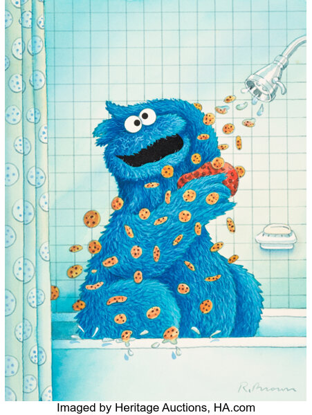 sesame street cookie monster drawing