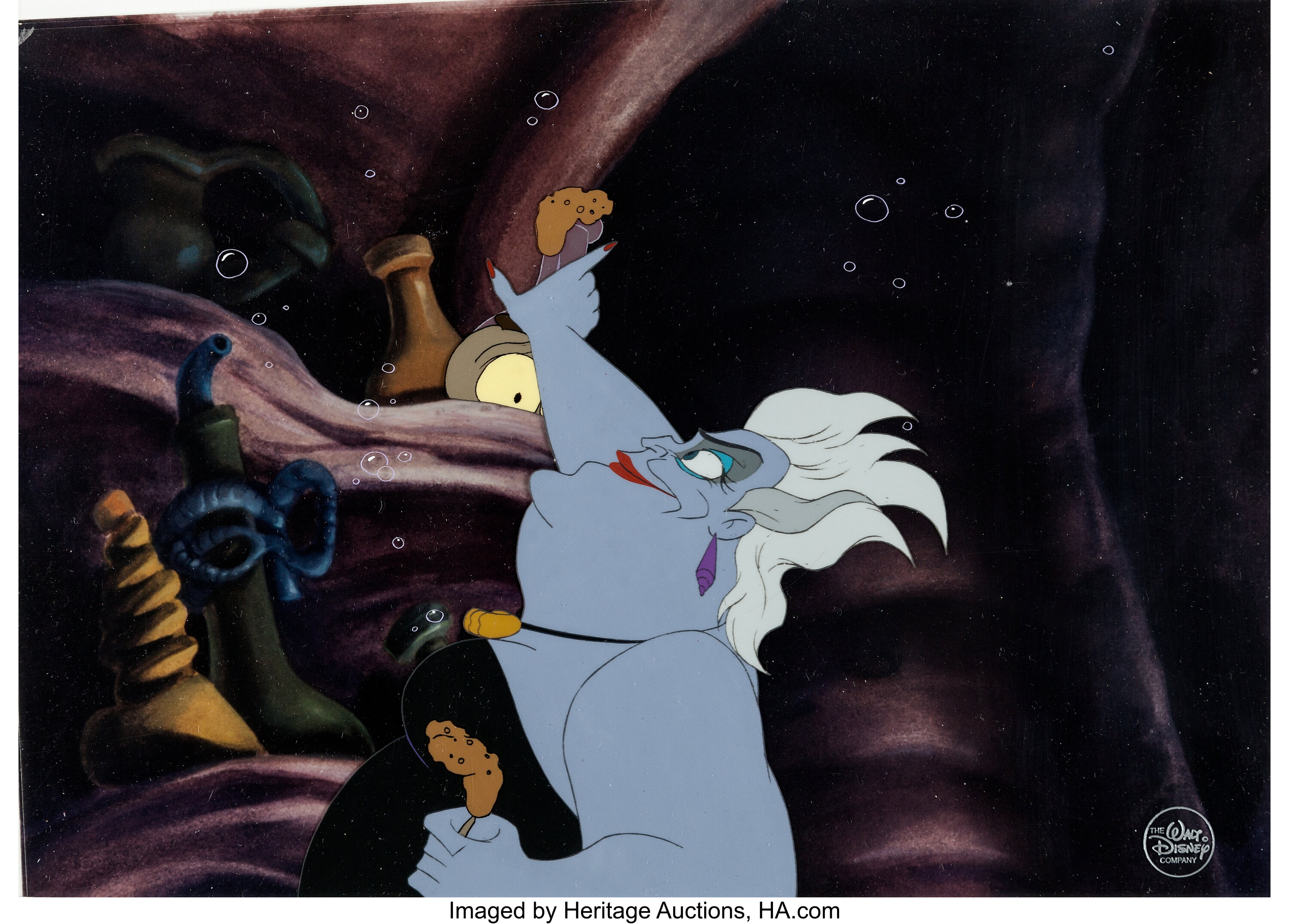 Ursula animation cel from The Little Mermaid