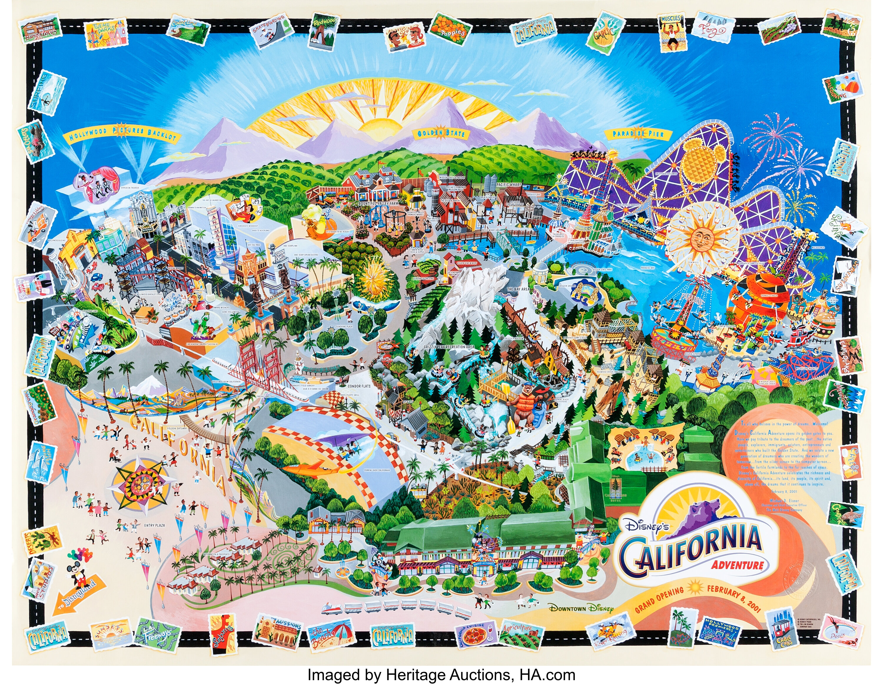 Disney S California Adventure Map Walt Disney 01 Lot Heritage Auctions