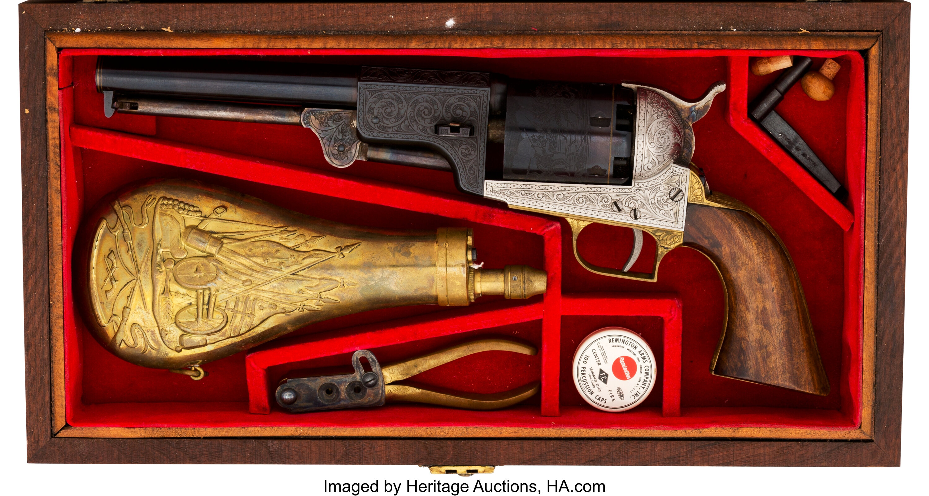 Cased And Engraved Reproduction Colt Dragoon Single Action 