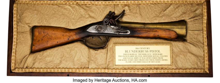 Flintlock blunderbuss, England 18th. C - Blunderbuss - Historical