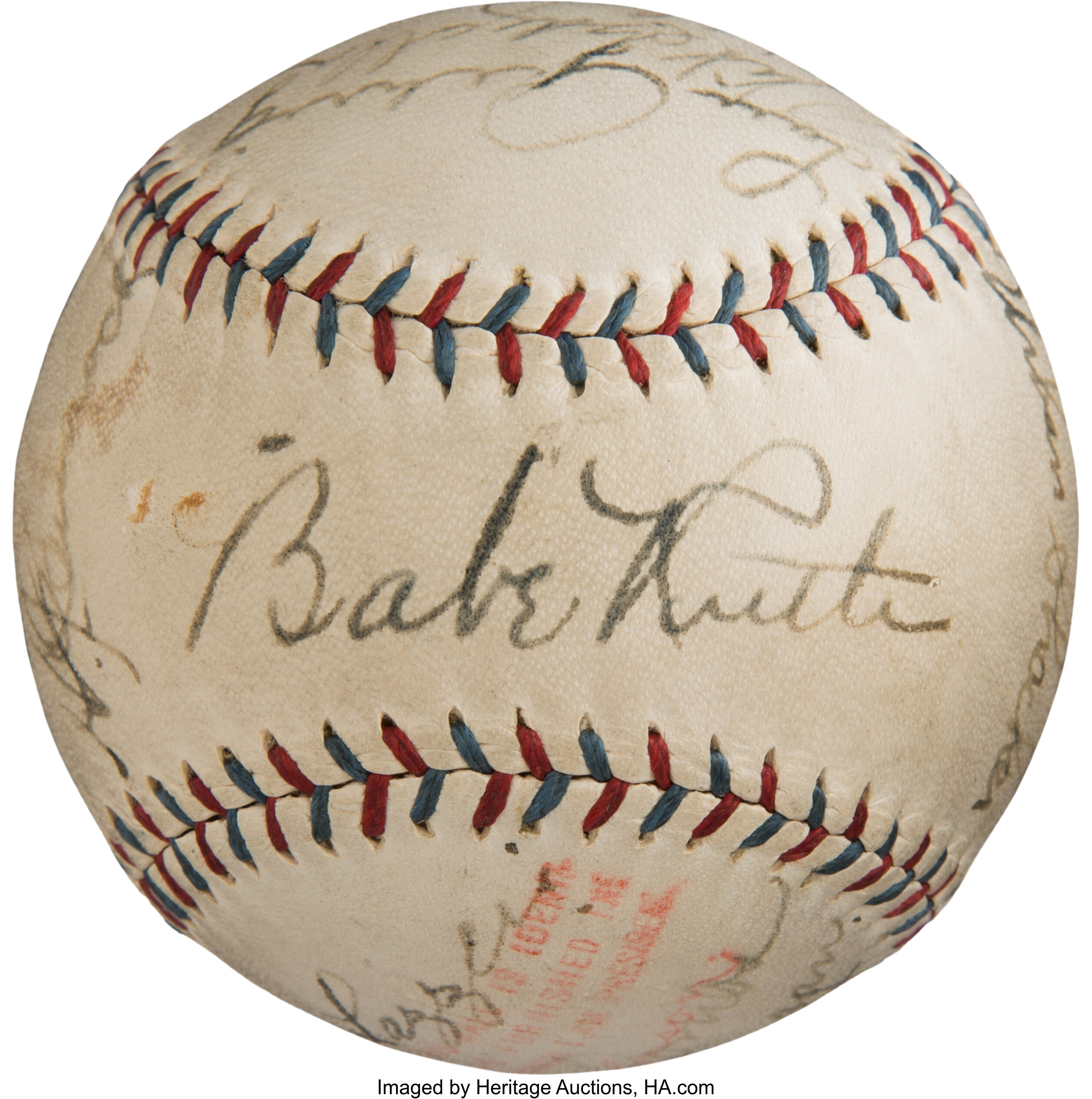 Sell or Auction Your 1927 New York Yankees Team Signed Baseball