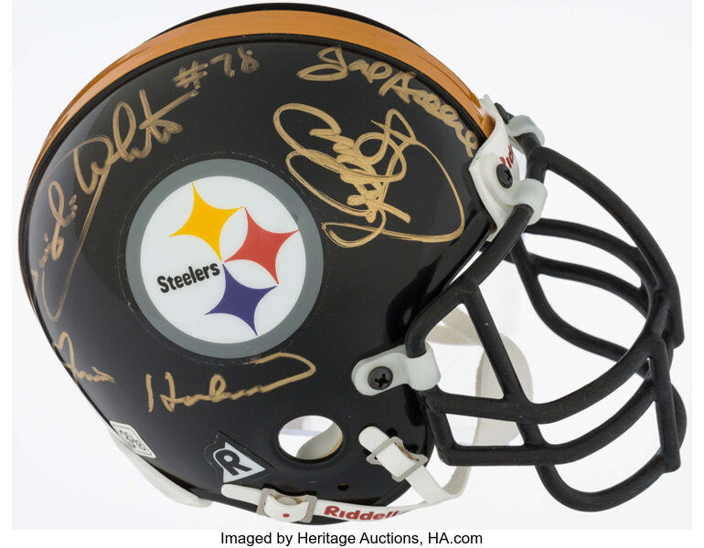 The Steel Curtain Steelers Full-Size Helmet Signed By (4) With