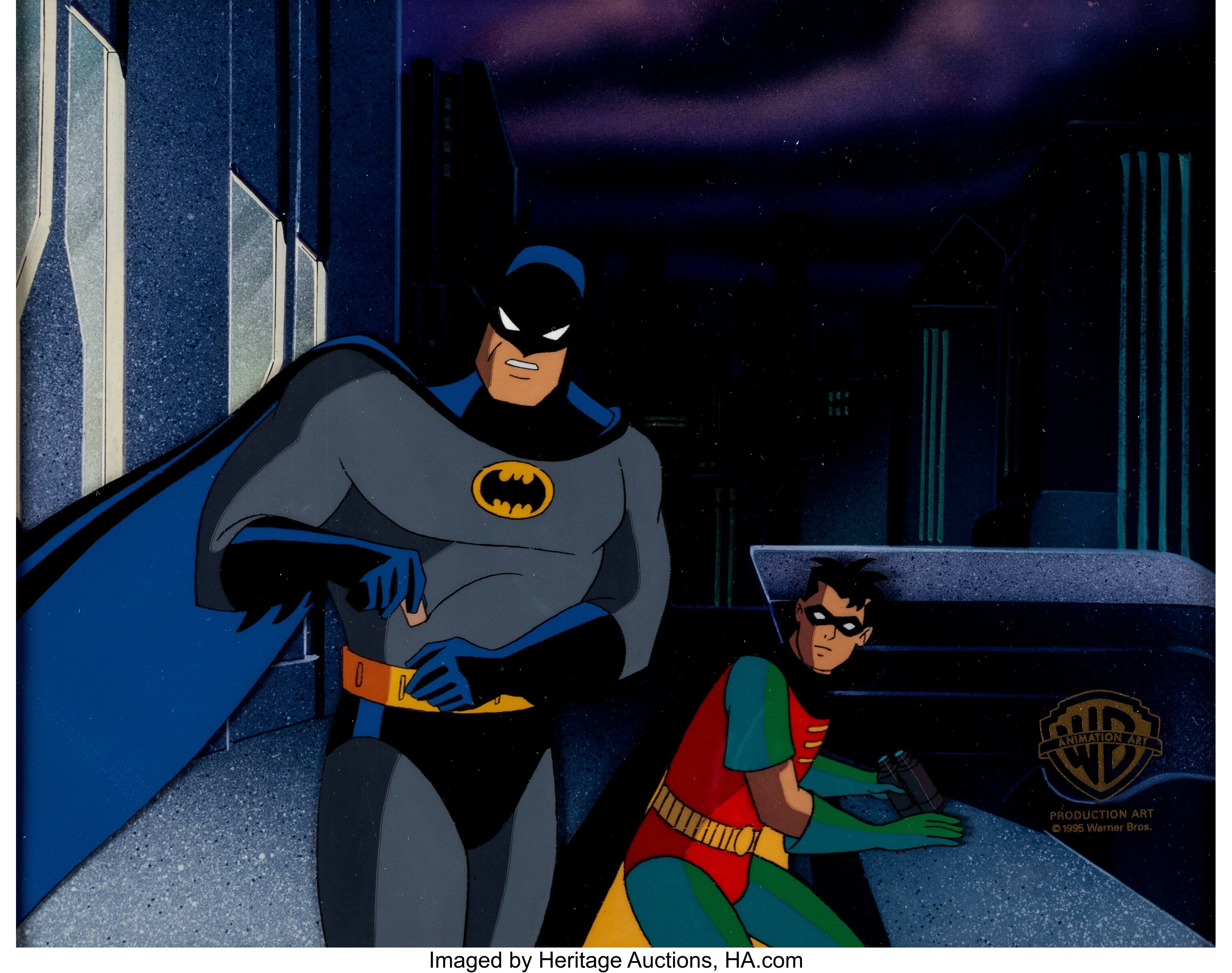 Batman: The Animated Series Batman and Robin Production Cel (Warner ...