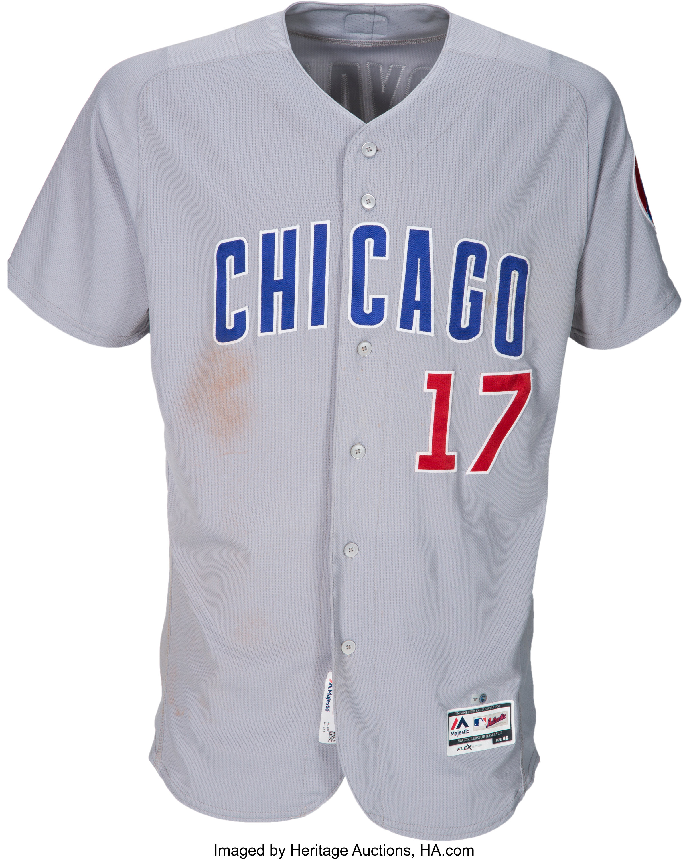 2017 Kris Bryant Game Worn Chicago Cubs Jersey with Multiple Photo