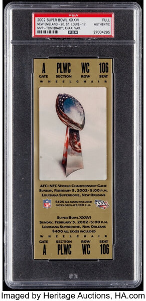 Super Bowl XVII Authentic Full Game Ticket –