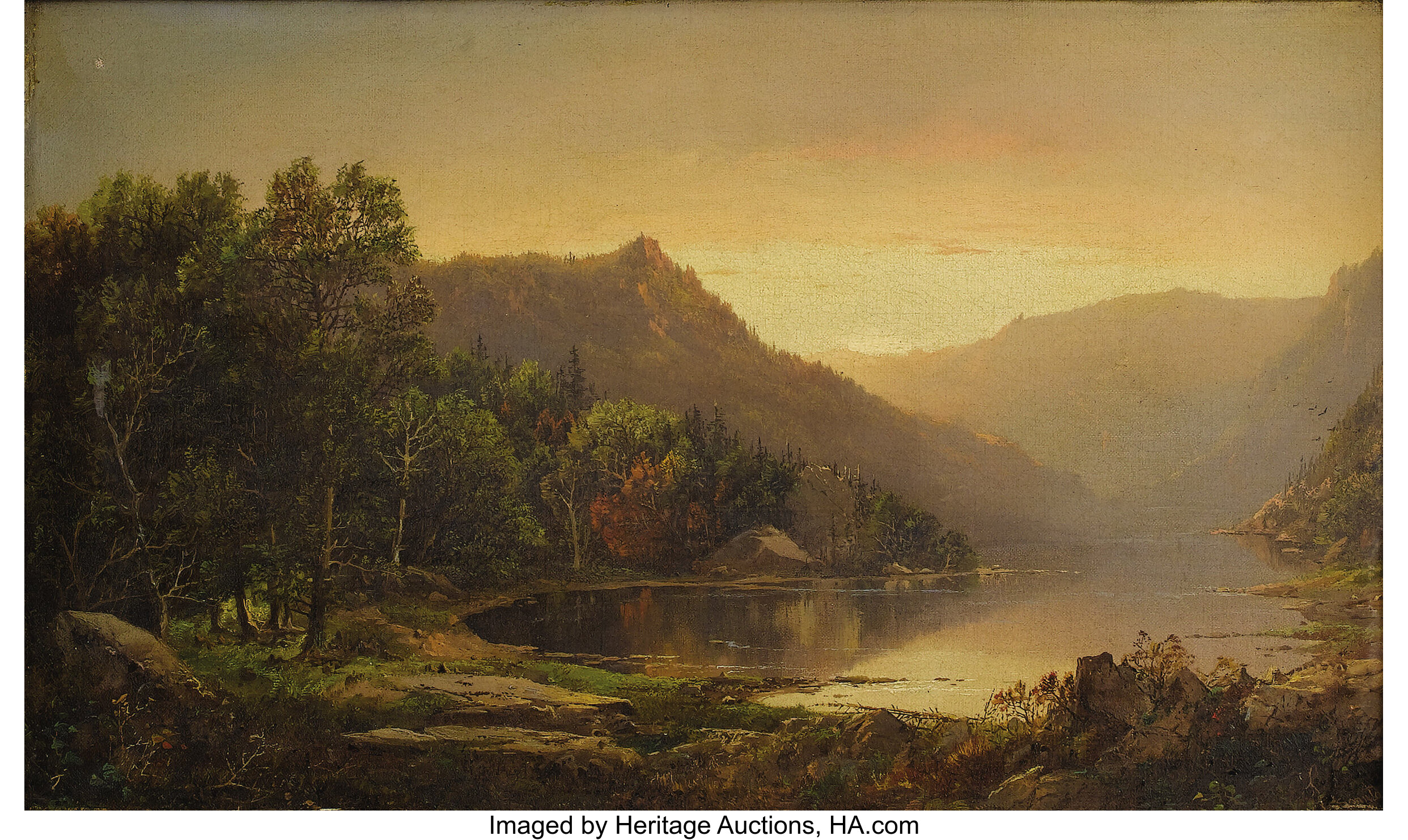 WILLIAM LOUIS SONNTAG (American 1822-1900). New England Mountain | Lot ...