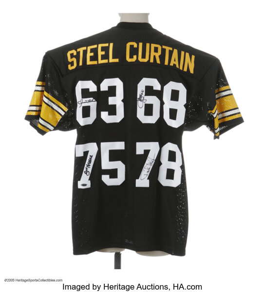 Sold at Auction: Steel Curtain Framed Autographed Pitt Steelers