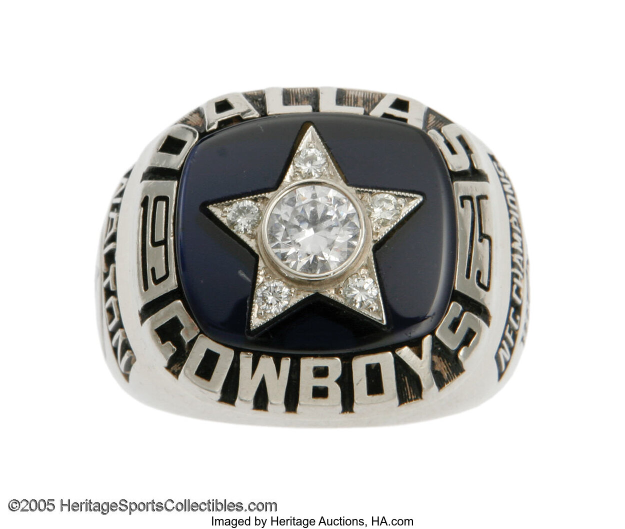 1975 Dallas Cowboys NFC Championship Ring. Though felled by Terry